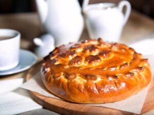 Пирог с картофелем и луком